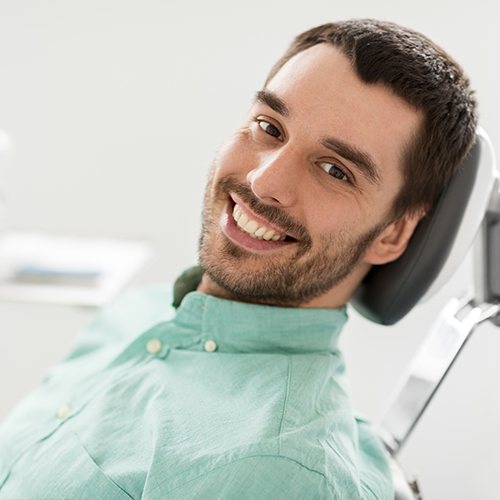 Man sharing healthy smile